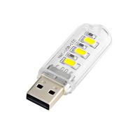 SZLGRZLDZSH RZL LED Lights 2pcs Mini USB LED Lampe de Poche 3led 8led Work Light Lampe de Torche Portable Blanc Chaud Blanc Light Light USB Chargement USB (Couleur : Bianco, Taille : 3 LED)