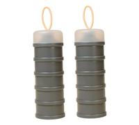 SZLIFE 2x Contenants à protéines, boîtes de conservation alimentaire, distributeurs de protéines empilables, pratiques et polyvalents, pour le fitness, la, Gris