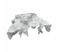 SZLIFE Abri Aquatique Cachette Refuge Grotte Décoration Pierre Structure Observation Facile Nettoyage Simple Destiné à Aquarium Communauté, Blanc, Moyen M - 19cm X 12.5cm X 6.5cm