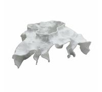 SZLIFE Abri Aquatique Cachette Refuge Grotte Décoration Pierre Structure Observation Facile Nettoyage Simple Destiné à Aquarium Communauté, Blanc, Petit S - 14cm X 9cm X 5cm