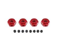 SZLIFE Adaptateurs de moyeu de roue hexagonal 12 mm, connecteur hexagonal, accessoire de bricolage, facile à installer, robuste, pour voiture RC 1/10 10208, Rouge