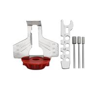 SZLIFE Affûteur de Chaîne Kit Portable pour Affûtage de Scie avec Guide D'Angle Lime En Diamant et Clé Fonctionnel Destiné à Jardinage Atelier Travail Manuel, Rouge