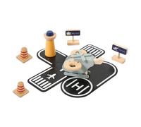 SZLIFE Avion en bois, véhicule de transport aérien, décoration artisanale, jouets d'éveil, éducatif pour les, pour filles
