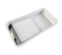 SZLIFE Bac à peinture Outils d'application murale Robuste Conception unique Pieds robustes Bac à peinture Polyvalent, Gris 29.5x15.5x6.5cm