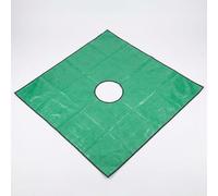 SZLIFE Bâche d'Élagage Imperméable, Collecte Feuilles & Déchets, Trous 30/60 cm, 200x200 cm, Vert, 2 * 2 mètres, diamètre du Trou 60cm
