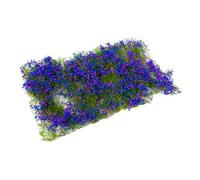 SZLIFE Bouquet de fleurs, arbustes de plaine, touffe, groupe de végétation florale miniature pour aménagement, bases miniatures, maquettes de bâtiments, Bleu Violet