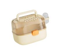 SZLIFE Cage pour Hamster, Cage pour Petits Animaux, Habitat pour Hamster, Souris, gerbilles, Planeur de Sucre, Mallette de Transport, Beige