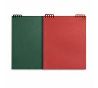 SZLIFE Cahier Rétro à Spirale pour l'Étu, 复古绿+复古红, 横线