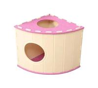 SZLIFE Chat Maison Carton Griffoir Tanière Chat Lit Feutre Cachette Spacieuse Stimulant Griffure Design Élégant Convient à Chats Animaux Décoration Intérieur, Rose