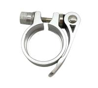 SZLIFE Collier de Tige de Selle Vélo Attache Express Alliage D'Aluminium Clip Tube de Selle Léger Pièce de Rechange Pratique Installation Facile Adapté Au Cy, Argent