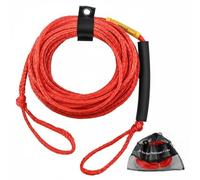 SZLIFE Corde de Remorquage Professionnelle Conçue avec Un Noyau en Polyéthylène 16 Points d'attache en Acier Inoxydable Flotte Grâce à des Mousses Intégrées, Rouge, 18M 2K