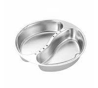 SZLIFE Cuiseur Vapeur Acier Inoxydable Plateau Divisé Insert Polyvalent Double Poignée Compatible Multi-casseroles Convient Cuisson à la Vapeur Alimentation Variée Cuisine Domestique, DeuxGrilles
