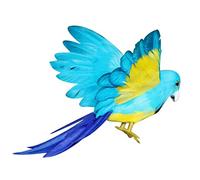 SZLIFE Décor de Figurine de Jardin D'oiseau Animal Artificiel à Plumes, Perroquet Bleu Clair