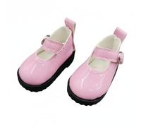 SZLIFE Doll Footwear Chaussures Miniatures BJD avec Détails Couture Sangle Apparence Cuir pour Poupée Convient pour Collection Cadeau , Rose Rose