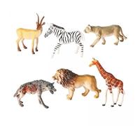 SZLIFE Ensemble de 6 Figurines Miniatures D'animaux : écureuil, Laveur, Singe, Suricate, Civette, Petit Canidé Du Désert. Construction, 2 pièces