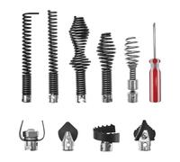 SZLIFE Ensemble tête coupe combinée pour déboucheur canalisations, accessoire forage pour déboucheur canalisations, pour machine dragage, Ensemble de 10
