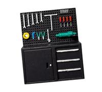 SZLIFE Établi de garage 1/64 - Ornement de présentation - Artisanat original - Sculpture miniature - Diorama - Accessoires de garage pour mécanicien, Noir Neuf