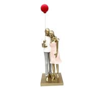 SZLIFE Figurine d'amoureux, sculpture abstraite, statue décorative à poser sur une table pour la Saint-Valentin, un anniversaire de bureau ou toute autre, Style D