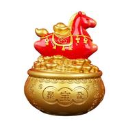 SZLIFE Figurine de Cheval en résine, Objet de Collection Feng Shui, Petite Sculpture décorative pour Bureau ou Table, idéale pour Le Nouvel an, la Voiture ou, Cheval Rouge