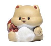SZLIFE Figurine miniature de chien Kungfu, ornement de thé, animal de compagnie, collection créative, mini statue, petite sculpture pour meuble de salon