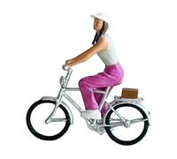 SZLIFE Figurine miniature de cycliste féminine à l'échelle 1:64, pour la création de décors.
