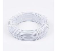 SZLIFE Fil de Fer Clôture Plastifié Vert, Souple pour Loisirs Créatifs, Attache Plante PVC 0,5×1,0mm, 0,9kg, Blanc