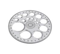 SZLIFE Gabarit circulaire, rapporteur rond 360°, outil de dessin professionnel multifonctionnel, pochoir rond, outil de mesure