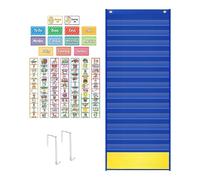 SZLIFE Horaire visuel pour enfants pour du matin et du coucher à la maison, tableau de poche, grand tableau des tâches ménagères avec images