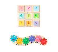 SZLIFE Jeu de plateau d'apprentissage des mathématiques, jouet de manipulation mathématique, activité éducative sur, jouet pour