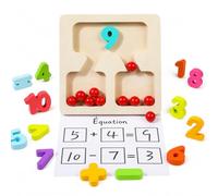SZLIFE Jeu mathématique en Bois Pédagogique, Jouet éducatif d'arithmétique pour Enfants de 4 à 6 Ans, Apprentissage des Chiffres et du calcul