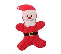 SZLIFE Jouet Chien Squeaky Jouet Interactif Jouet à Mâcher Jouet en Peluche avec Son Amusant Matériau PP Résistant Convient Aux Chiens Petits Moyens Grands P, Père Noël
