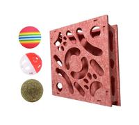 SZLIFE Jouet interactif pour Chat, Jeu de Labyrinthe Amusant, Exercice, Feutre, boîte de Jeu Mental, d'esprit, Cadeau pour Chaton, Rose 40cm