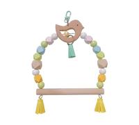 SZLIFE Jouet Swing à Oiseaux, échec en Bois Perroquet grimpant Swing Cage Oiseaux Anneaux Suspendus, Pochettes Budgie Cacatoo, Oiseau