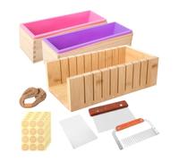 SZLIFE Kit fabrication savon en silicone, kit loisirs créatifs, boîte découpe, autocollants, moule pour la fabrication pains savon, pour