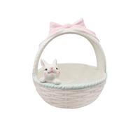 SZLIFE Lapin En Céramique Panier de Pâques Bols de Lapin Pot de Fleur Créatif Petits Bols de Service de Bonbons Enfants Enfants Cadeaux Décoratifs, 16cmx15.5cmx18.3cm