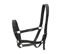 SZLIFE Licol Cheval Sangle PP Réglable Corde Harnais Doublé Cuir Résistant Port Facile Convient à Ferme Sport Équestre Chevaux, Noir
