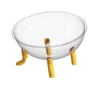 SZLIFE Lit pour Chat Clear Space Capsule, nid de Couchage pour Chaton, Accessoires Robustes et surélevés pour Animaux de Compagnie, dôme en Acrylique, Maison, Jaune