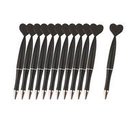 SZLIFE Lot de 12 stylos à bille en forme de cœur pour la Saint-Valentin, parfaits pour écrire des notes, un ou pour une fête, Noir