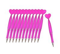 SZLIFE Lot de 12 stylos à bille en forme de cœur pour la Saint-Valentin, parfaits pour écrire des notes, un ou pour une fête, Rose Rouge
