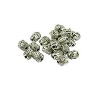 SZLIFE Lot de 20 Perles D'espacement Spirituelles étaines en Argent 3D Représentant Un Bouddha, pour La Fabrication de Bijoux