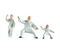 SZLIFE Lot de 3 Figurines Tai 1/64, Miniatures de Collection, en résine, artecturales, pour Trains, Accessoires de Maison de poupée