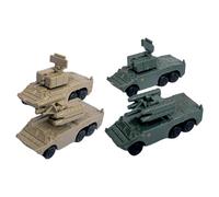 SZLIFE Lot de 4 camions blindés de collection à l'échelle 1/144, modèle de construction, lanceurs, véhicules blindés, pour enfants
