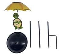 SZLIFE Mangeoire à Oiseaux, décoration de Jardin créative, Lanterne de Grande capacité, Figurine de Grenouille Lumineuse avec Parapluie pour Cour, extérieur