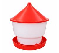 SZLIFE Mangeoire automatique pour poules, distributeur graines anti-nuisible, grande capacité volailles, seau épaissi, 30 kg sans cercle protection