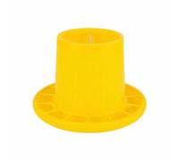 SZLIFE Mangeoire Poules Anti Nuisible, Distributeur Graines Automatique pour Volailles, Seau en Polymère Jaune/Blanc/Rouge, 2,5 kg