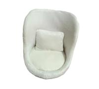 SZLIFE Mini canapé de Pose pour bébé, Chaise Longue pour séance Photo en Studio, idéal pour Les Petites Filles, Blanc avec Oreiller