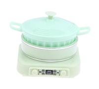 SZLIFE Modèle de mini-table de cuisson à induction à l'échelle 1:12, mini-ustensiles de cuisine réalistes pour la configuration d'une maison de, Vert