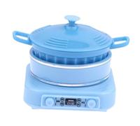 SZLIFE Modèle de mini-table de cuisson à induction à l'échelle 1:12, mini-ustensiles de cuisine réalistes pour la configuration d'une maison de, Bleu