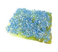 SZLIFE Modèle de nid d'herbe, modèle de terrain, accessoire de décoration fait main, gazon artificiel pour de train ferroviaire, Blue Blanc