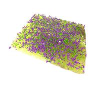 SZLIFE Modèle de nid d'herbe, modèle de terrain, accessoire de décoration fait main, gazon artificiel pour de train ferroviaire, Violet Vert